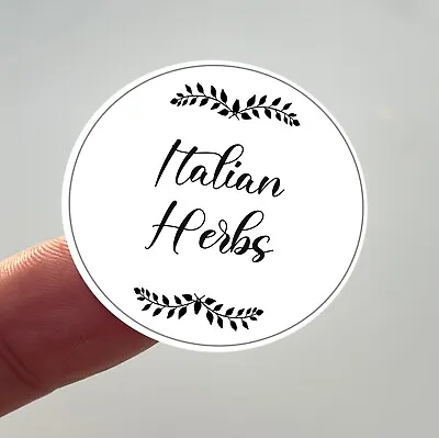 £4.39 • Buy 72 Spice And Herb Name Jar Labels Vinyl Stickers Waterproof Washable 38mm Round