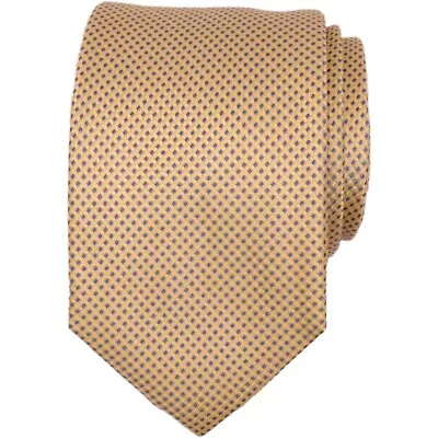 ALARA Mens Classic Tie 3.15 Yellow Blue 100% Silk Woven Designer Dress Necktie • $18.88