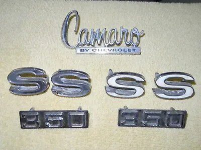 Vintage 7 Lot Chevy Car Fender Emblems Badges SS 350 Super Sport Camaro 1970s • $39.95