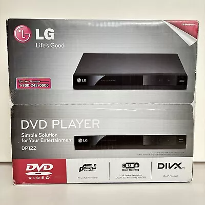 LG DVD Player DP122 DIVX USB Direct Recording With Remote Black New Sealed • $37.99
