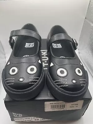 T.U.K Shoes Kitty Cat Black Mary Jane Creeper Kids Size: 10 • $70