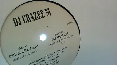 $60.32 • Buy DJ Crazee M - Genesis: The Sequel / The Message - Dove Recs 1994