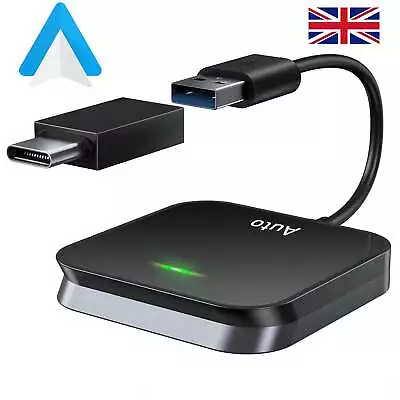 Android Auto Wireless Adapter USB & Type-C Car Bluetooth WiFi Dongle Plug & Play • £39.99