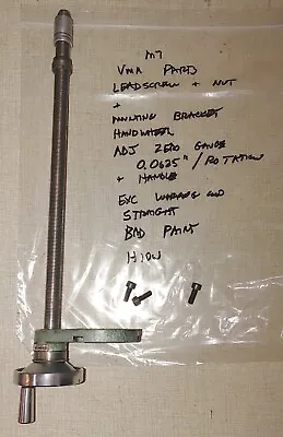 Emco Maximat 7 Lathe VMA Parts: Leadscrew & Nut Bracket Handwheel & Gauge H10W • $195