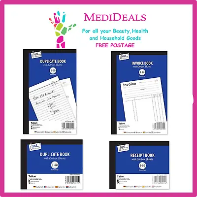 Duplicate  Receipt  Invoice Full / Half Size 1 - 80 Numbered Paged Book • £2.95