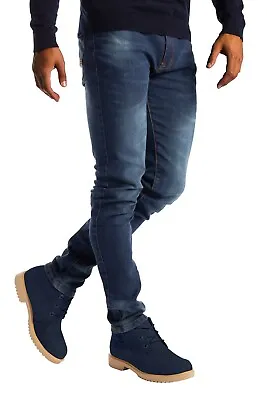 Men's Slim Fit Jeans Skinny Stretch Denim Pants • $23.49