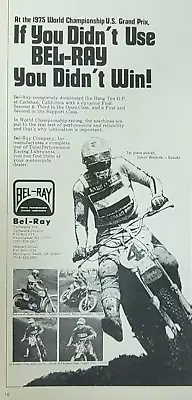 1975 Bel Ray World Championship USGP Gerrit Wolsink Suzuki Decoster Marty Smith • $7.99