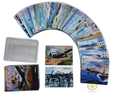 Military Playing Card/Poker Deck 54 Cards Oil Paintings Of Old Airplane Aircraft • $12