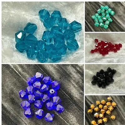 Bicone Beads Crystals Various Shades - 4mm6mm8mm Jewellery Making Crafting • £2.29
