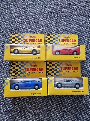 Vintage Maisto Supercar Collection Toy Car Bundle Ferrari Aston Martin Bugatti • £10