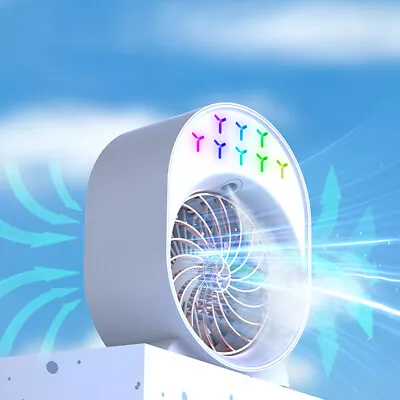 Portable Mini Air Conditioner Humidifier Cooler Personal Cooling Bedroom Fan RGB • $18.55