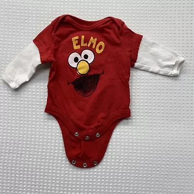 Old Navy Elmo Face Sesame Street Infant Baby Bodysuit 0-3m • $5.99