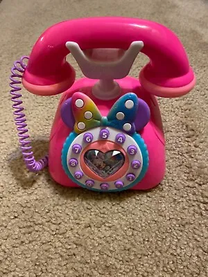 Minnie Mouse Happy Helpers 7” Talking Telephone Disney Pink Works • $11.99