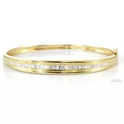 14K Yellow Gold 1.00ctw Diamond Bangle Bracelet  • $2140