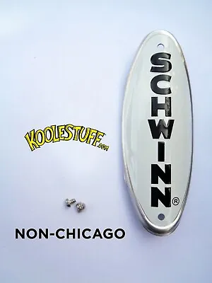 Genuine Schwinn Approved Bicycle Head Badge/NamePlate- NON CHICAGO - MADE IN USA • $17.99