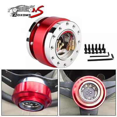 Red Universal Car Steering Wheel Quick Release HUB Adapter Snap Off Boss Kit • $31.99