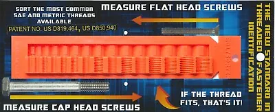 NEW Patented Bolt Screw Thread Gauge Thread Gage SAE Inches & Metric Fast & Easy • $13.50