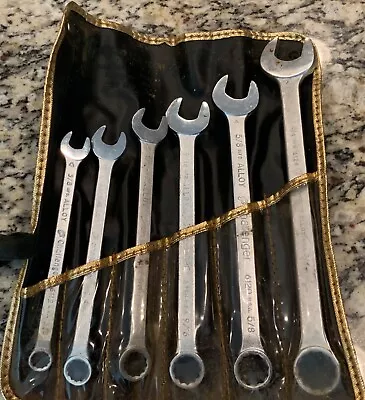 Vintage USA Challenger 6 Piece SAE Wrench Tool Set 3/8”- 3/4” Original Pouch #2 • $61.95