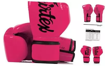 Fairtex Muay Thai Boxing Gloves For Men Women Kids | MMA 12 Oz BGV14 Pink • $140.38