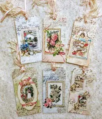 Vintage Seed Packets ~(6) Gift Hang Tags~Scrapbook~Journals~Card Crafts~67R  • $4.59