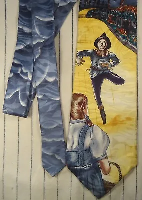 Wizard Of Oz Necktie Mens Silk Graphic American Film 1992 Dorothy Scarecow • $7.99