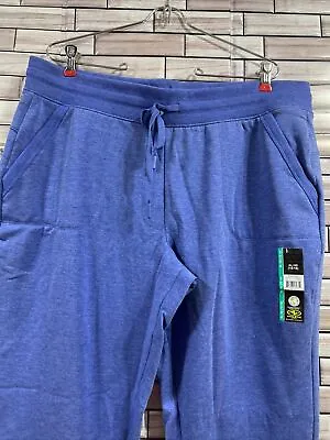 $9.49 • Buy Womens Lounge Pant XL Athletic Works Soft Jogger Pants Blue Heather Fleece  NWT