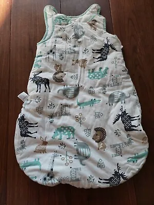 Growbag Style Mosebear Baby Unisex White 2.5 Tog Sleeping Bag 0-6 Months. • £13