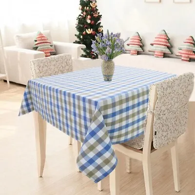 Cotton Lanfranki Blue Check 2 Seater Table Cloth 90 X 90 CM Brand New. • £12.50