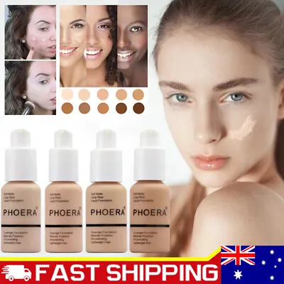 PHOERA® Soft Matte Full Coverage Liquid Foundation Concealer Longlasting Makeup • $4.99