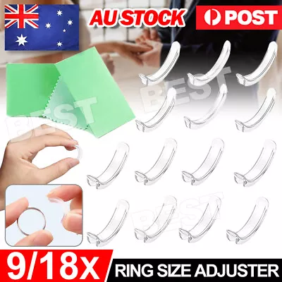 9/18Pcs Invisible Clear Ring Size Adjuster Resizer Loose Rings Guard Reducer AUS • $4.45