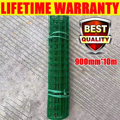 £27.10 • Buy 2023 PVC Coated Wire Mesh Fencing 90cm X 1000cm Green Galvanised Garden Fence UK