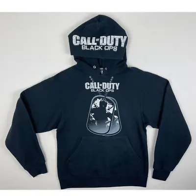 Call Of Duty Black Ops Hood Sweatshirt Black Youth Small • £12.67