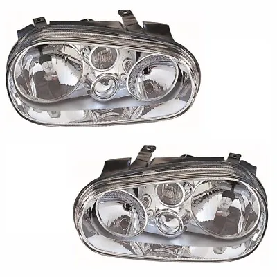 $163.30 • Buy For VW Golf Mk4 1998-2004 Headlights Headlamps Replace 1 Pair O/s And N/s