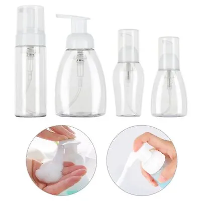 Hand Sanitizer Soap Dispenser Liquid Pump Container Clear Foaming Bottle • £4.27