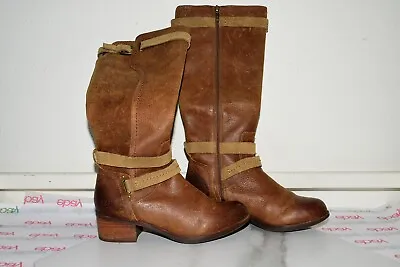 UGG Darcie Leather Tall Zip Boots Women US 6.5 • $59