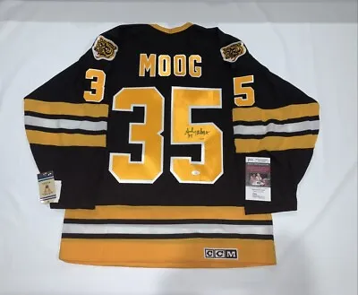 Andy Moog Signed Boston Bruins Vintage Ccm Jersey Licensed Jsa Coa • $349.99