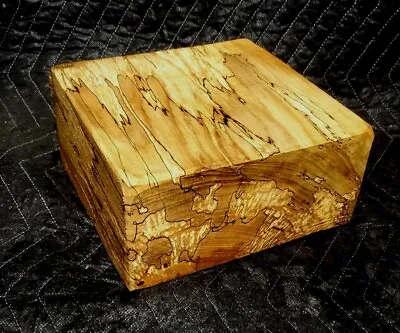  8 ×8 ×4  Nice Spalted Ambrosia Maple Bowl Turning Blank. Lathe Carving Wood • $36.99