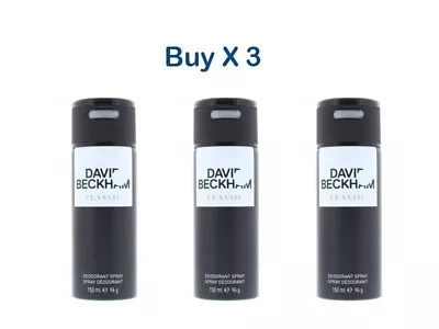 David Beckham Classic Perfumed Deodorant Body Spray 3 X 150ml New • £21.99