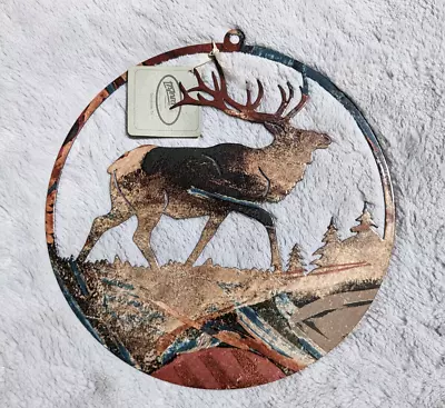 Lazart Circular Metal Elk Wall Art Hunting Cabin Decor • $25