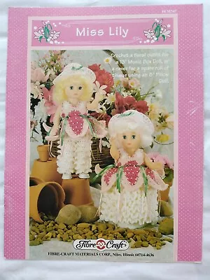 Fibrecraft Crochet MISS LILY For Pillow Doll/Toilet Roll Cover/Music Box Doll • $7.25