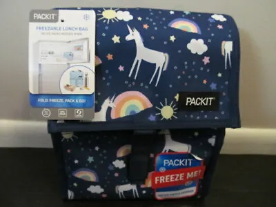 $11.95 • Buy Packit Freezable Lunch Bag, No Ice Packs Needed, Rainbows And Unicorns 8 X6 X10 