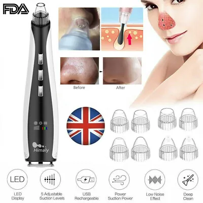 Electric Facial Pore Spot Cleanser Blackhead Cleaner Remover Acne Vacuum Cleaner • £18.99