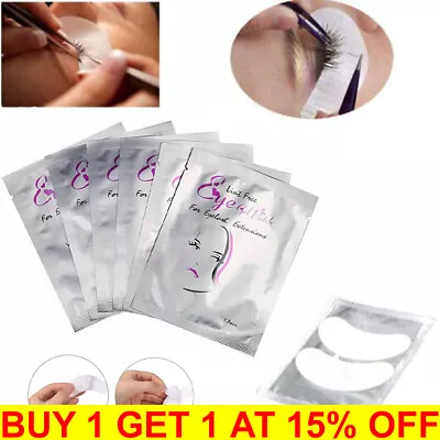 £3.99 • Buy 100 Pairs Eyelash Extension Under Gel Eye Pads Salon Lint Free Patches Make-up