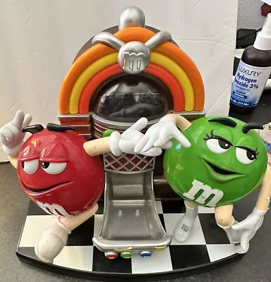 M&M's Mars Rock'n Roll Cafe Jukebox Candy Dispenser Mr. Red And Mrs. Green • $9.95