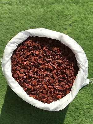 RED Play Bark Chippings Decorative Rubber Garden Mulch/- Mulch 50L (20kg)  /Bag • £39.99