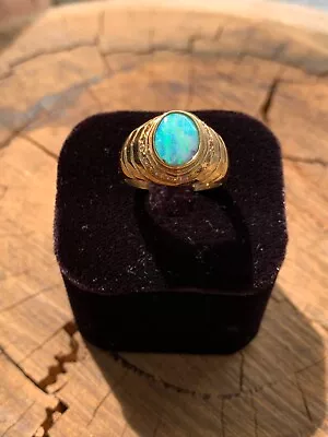 18k (750) Men's Natural Solid Opal Ring • $716.99