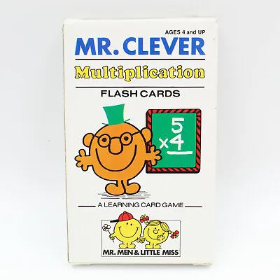 VTG 80s Mr Clever Multiplication Flash Cards Complete Mr Men & Little Miss Game • $19.95