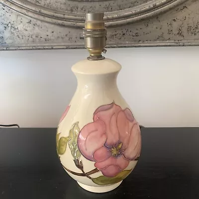 Moorcroft  Pink Magnolia Ivory Table Lamp 27cm • $123.21