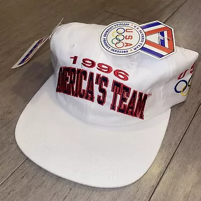 NEW Olympic Atlanta Cap Hat 1996 USA Unites States Team Vtg 90s Snapback NOS • $29.99