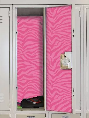 SCHOOL LOCKER PINK ZEBRA SKIN Decal Peel & Stick Wallpaper Sticker Animal Print • $9.99